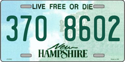 NH license plate 3708602