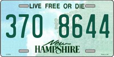 NH license plate 3708644