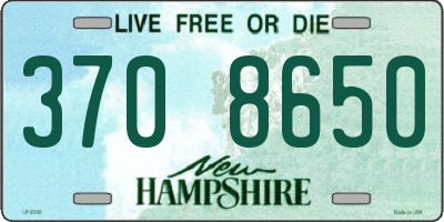 NH license plate 3708650