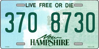 NH license plate 3708730