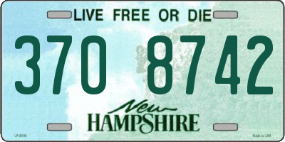 NH license plate 3708742