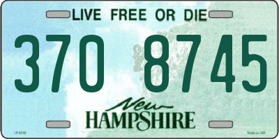 NH license plate 3708745