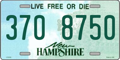 NH license plate 3708750