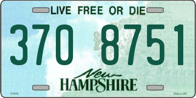 NH license plate 3708751
