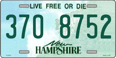NH license plate 3708752