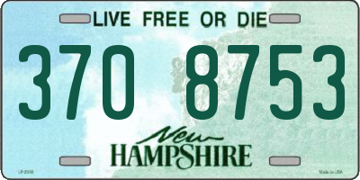NH license plate 3708753