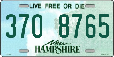 NH license plate 3708765
