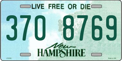 NH license plate 3708769