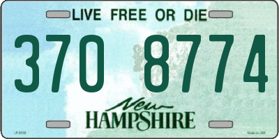 NH license plate 3708774