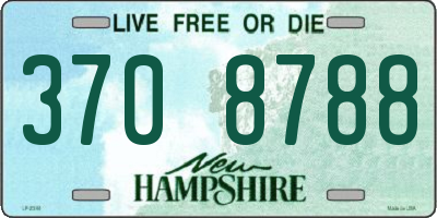 NH license plate 3708788