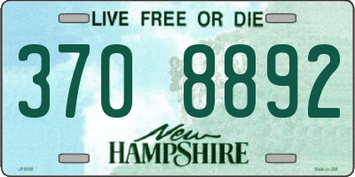 NH license plate 3708892