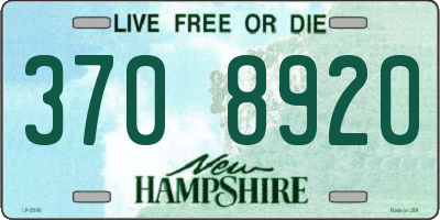 NH license plate 3708920