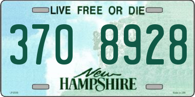 NH license plate 3708928