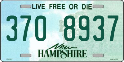 NH license plate 3708937