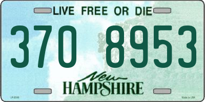 NH license plate 3708953