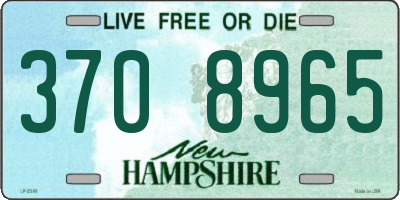 NH license plate 3708965