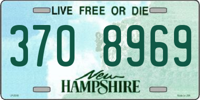 NH license plate 3708969