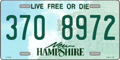 NH license plate 3708972