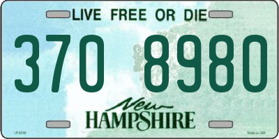 NH license plate 3708980