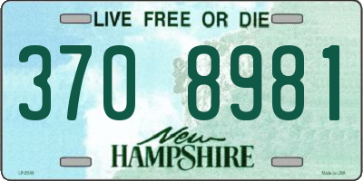 NH license plate 3708981
