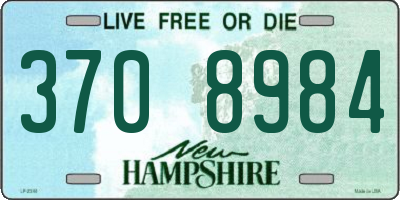 NH license plate 3708984