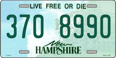 NH license plate 3708990