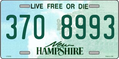 NH license plate 3708993