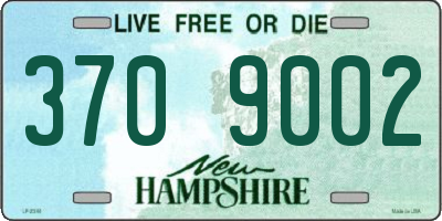 NH license plate 3709002