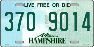 NH license plate 3709014