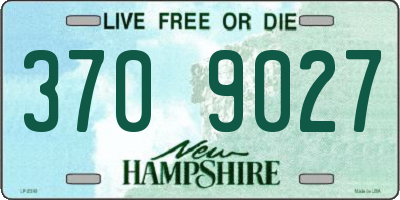 NH license plate 3709027