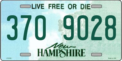 NH license plate 3709028