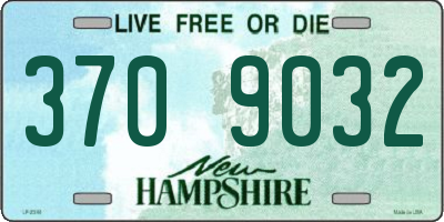 NH license plate 3709032