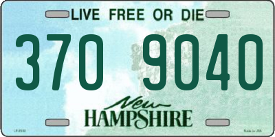 NH license plate 3709040