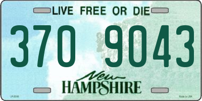 NH license plate 3709043