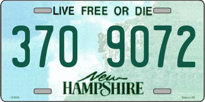 NH license plate 3709072