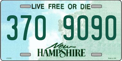 NH license plate 3709090