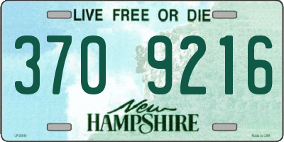 NH license plate 3709216