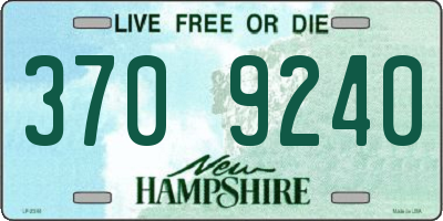 NH license plate 3709240