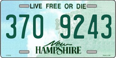 NH license plate 3709243