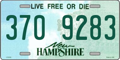 NH license plate 3709283