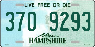 NH license plate 3709293