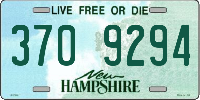 NH license plate 3709294