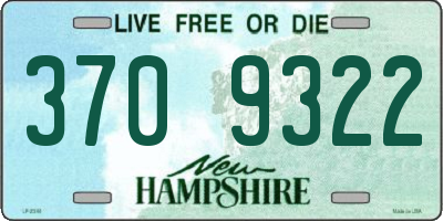 NH license plate 3709322