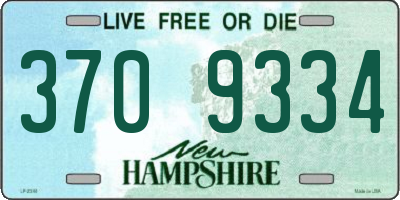 NH license plate 3709334