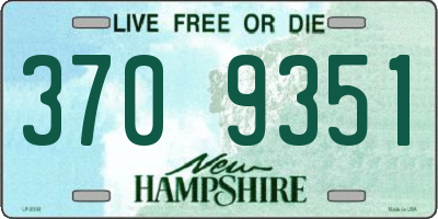 NH license plate 3709351