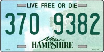 NH license plate 3709382