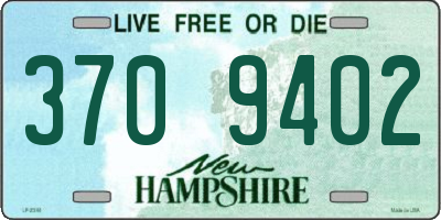 NH license plate 3709402