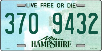 NH license plate 3709432