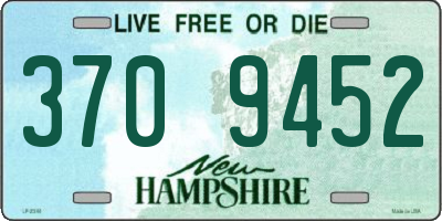NH license plate 3709452