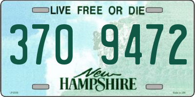 NH license plate 3709472